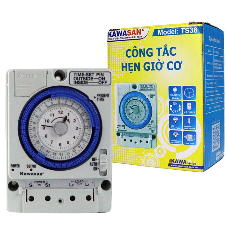 Công Tắc Hẹn Giờ Cơ, Timer Hẹn Giờ TS38