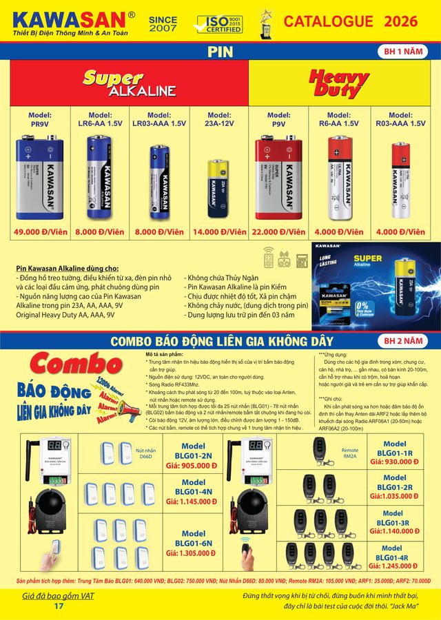COMBO BÁO ĐỘNG LIÊN GIA KHÔNG DÂY