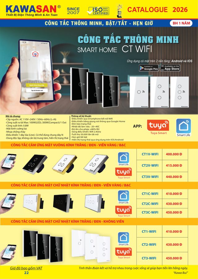 CÔNG TẮC THÔNG MINH, BẬT/TẮT - HẸN GIỜ