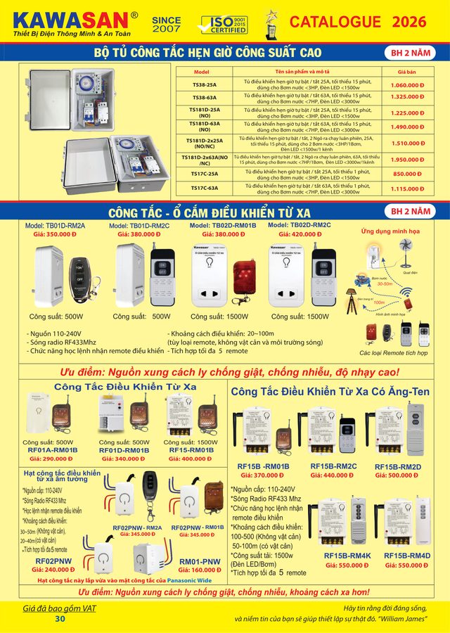 BỘ TỦ CÔNG TẮC HẸN GIỜ CÔNG SUẤT CAO