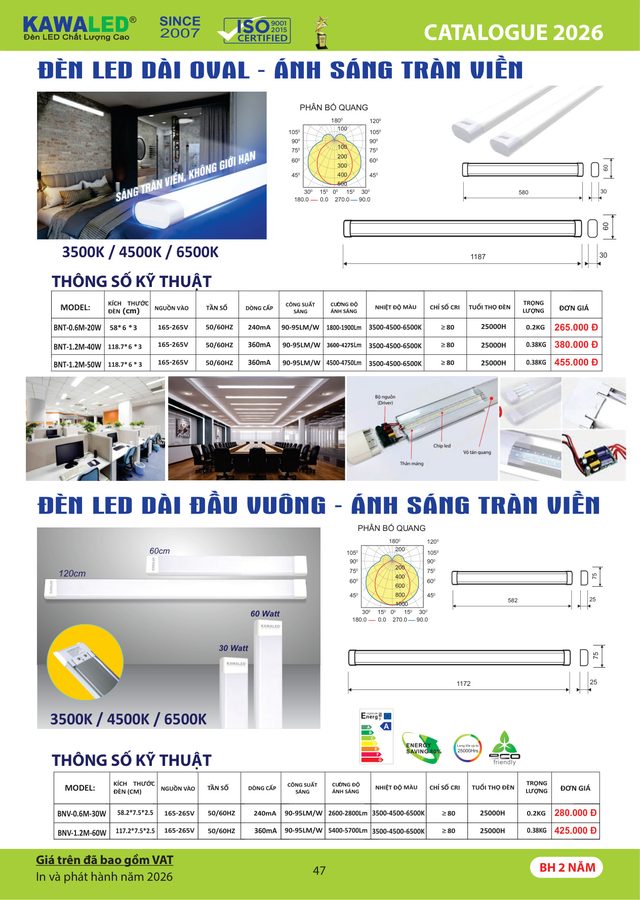 ĐÈN LED DÀI OVAL - ÁNH SÁNG TRÀN VIỀN
