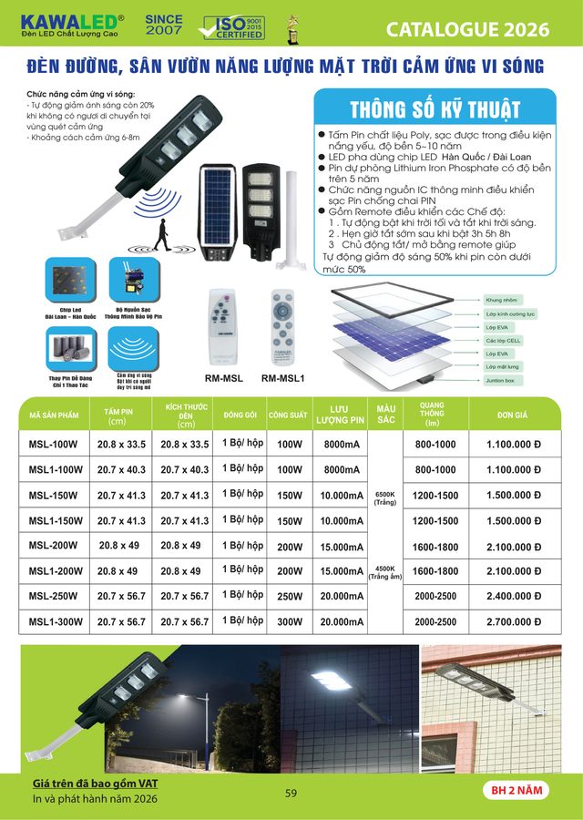 KAWALED - Dòng Sản Phẩm Catalogue Trang 58